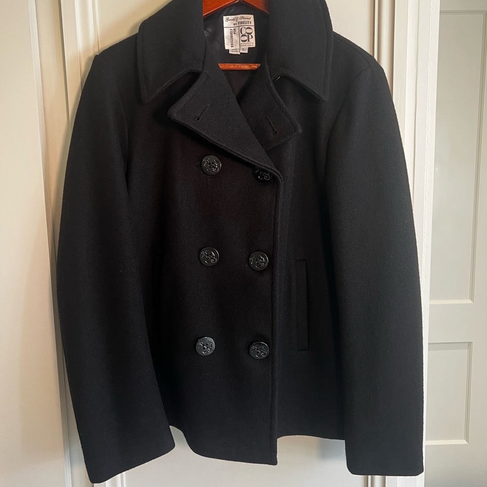 Barneys New York CO-OP Black Pea Coat